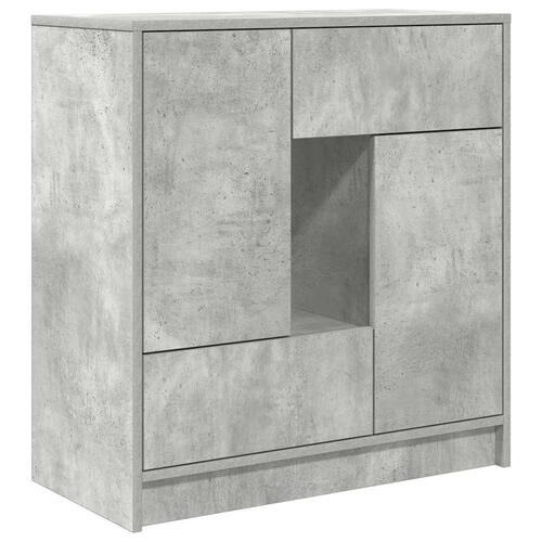 Skænk med skuffer og låger 70,5x34x74,5 cm betongrå