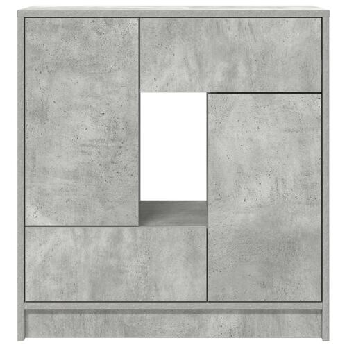 Skænk med skuffer og låger 70,5x34x74,5 cm betongrå