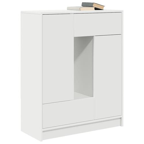 Skænk med skuffer og låger 73x31x90 cm hvid