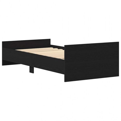 Sengeramme 75×190 cm i sort eg - konstrueret træ, uden madras