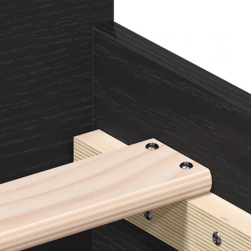 Sengeramme 75×190 cm i sort eg - konstrueret træ, uden madras