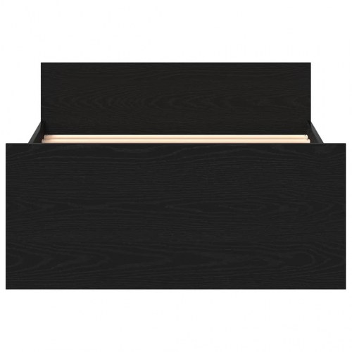 Sengeramme 90 x 190 cm - konstrueret træ i sort eg