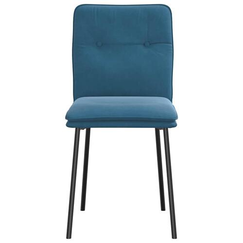 Spisebordsstole 4 stk. velour blå