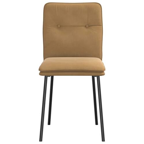 Spisebordsstole 6 stk. velour brun