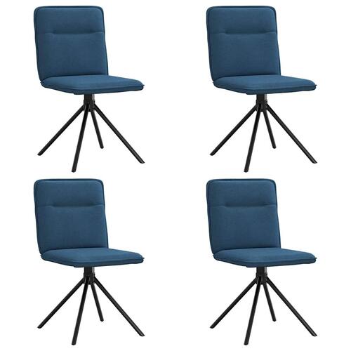Spisebordsstole 4 stk. stof blå