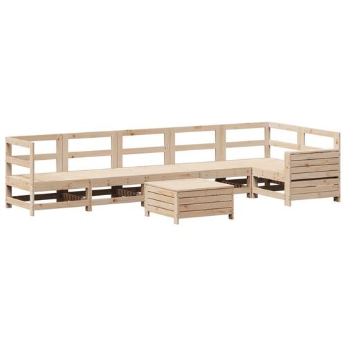 Sofasæt til haven 7 dele massivt fyrretræ