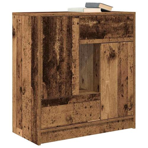 Skænk med skuffer og låger 70,5x34x74,5 cm antikt træ