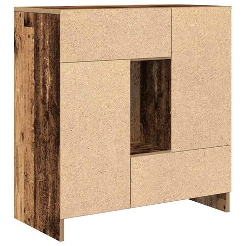 Skænk med skuffer og låger 70,5x34x74,5 cm antikt træ