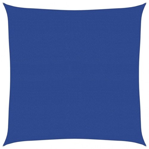 Solsejl 7 × 7 m - firkantet HDPE 160 g/m², mørkegrøn