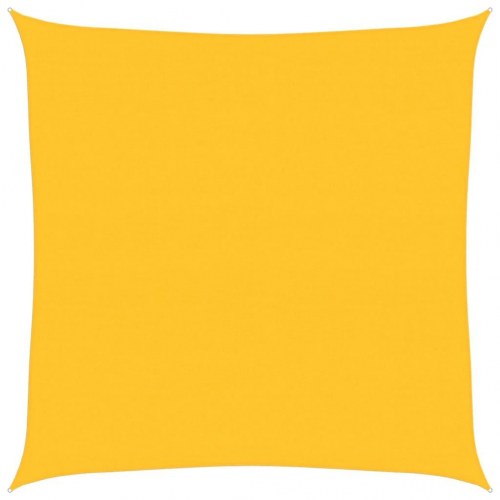 Solsejl 160 g/m² - firkantet 6 × 6 m, gul, HDPE