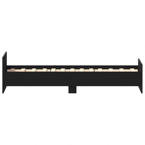 Sengeramme 100×200 cm i konstrueret træ - sort eg