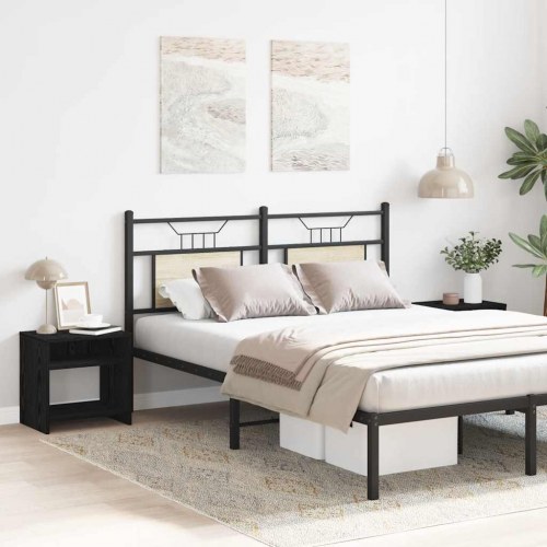 Sengeborde 2 stk. - 40×30×40 cm i konstrueret træ, sort egetræsfarve