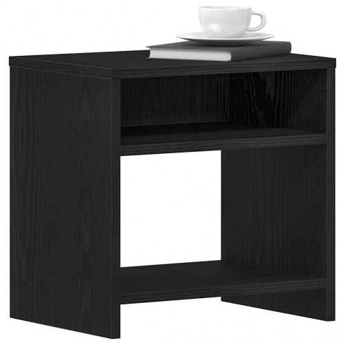 Sengeborde 2 stk. - 40×30×40 cm i konstrueret træ, sort egetræsfarve