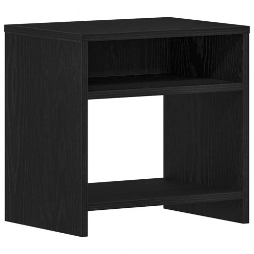 Sengeborde 2 stk. - 40×30×40 cm i konstrueret træ, sort egetræsfarve