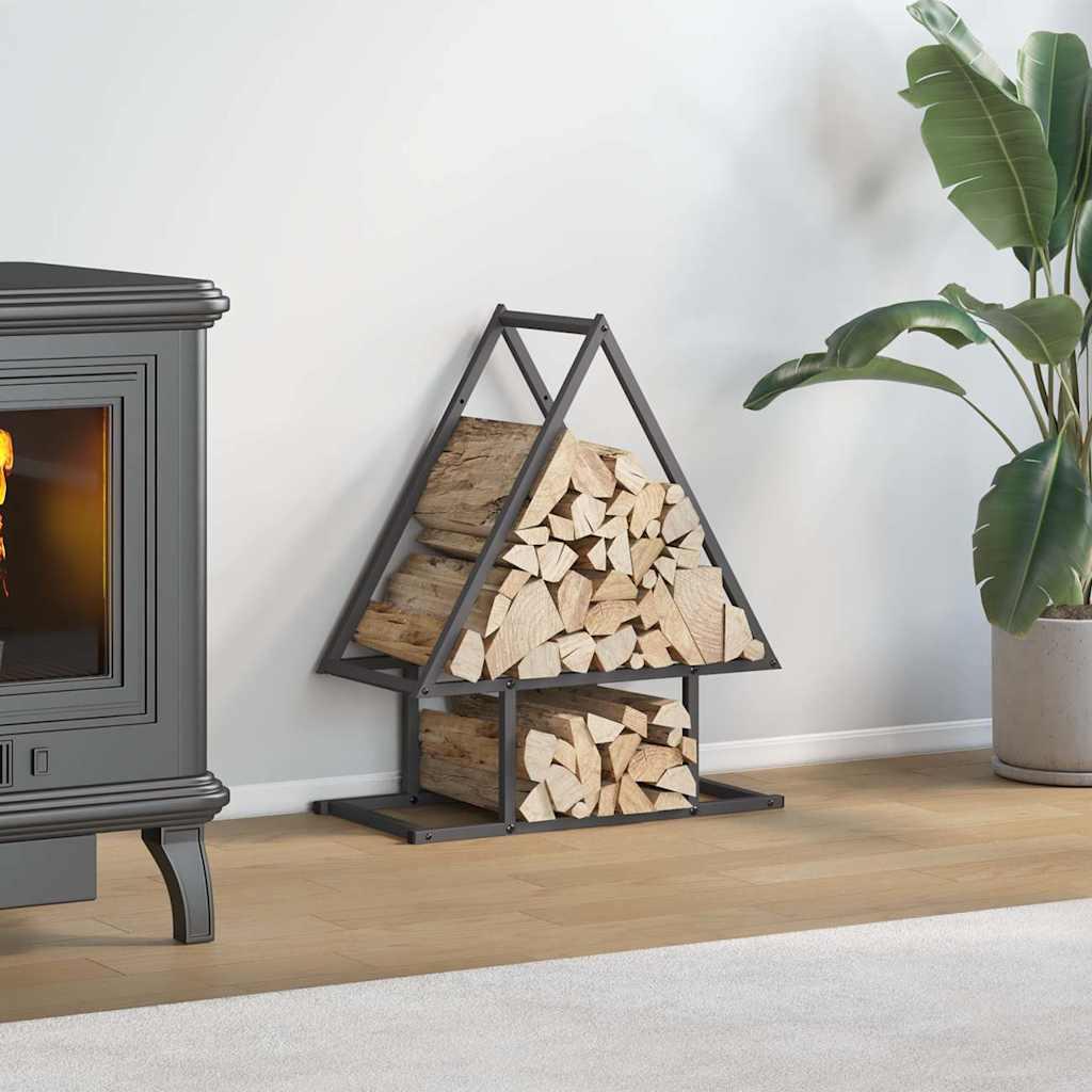 Brændestativ Koldvalset Stål - Sort / 50 x 25 x 60 cm