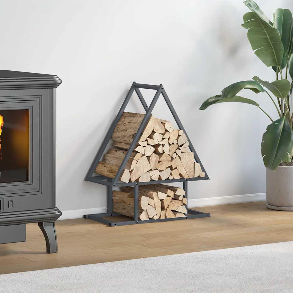 Brændestativ 50x25x60 cm koldvalset stål antracitgrå billede