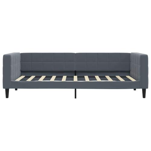 Daybed 90x190 cm velour mørkegrå