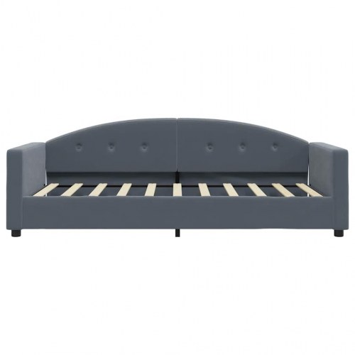 Daybed 90x190 cm i velour - mørkegrå sovesofa