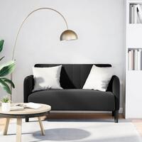 Elskovssofa 109 cm fløjl sort