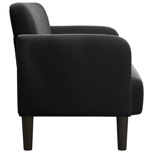 Elskovssofa 109 cm fløjl sort