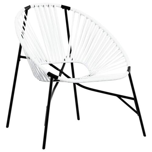 Havestolssæt 3 stk. polyrattan sort og hvid