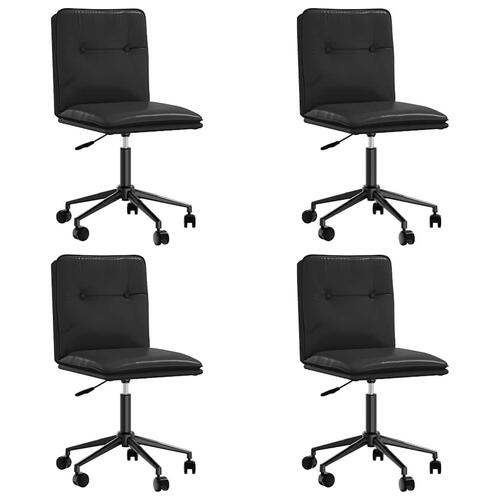 Spisebordsstole 4 stk. kunstlæder sort