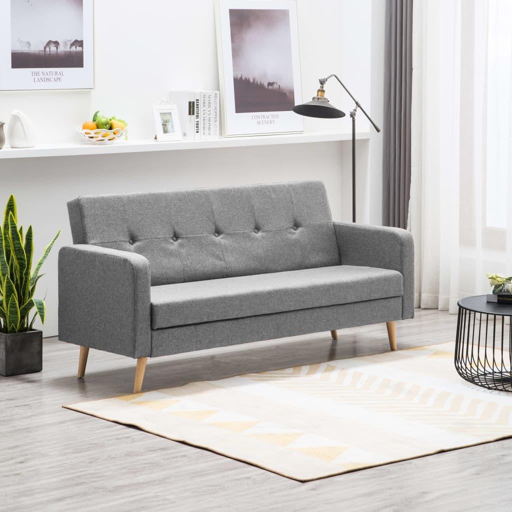 Sofa stof lysegrå