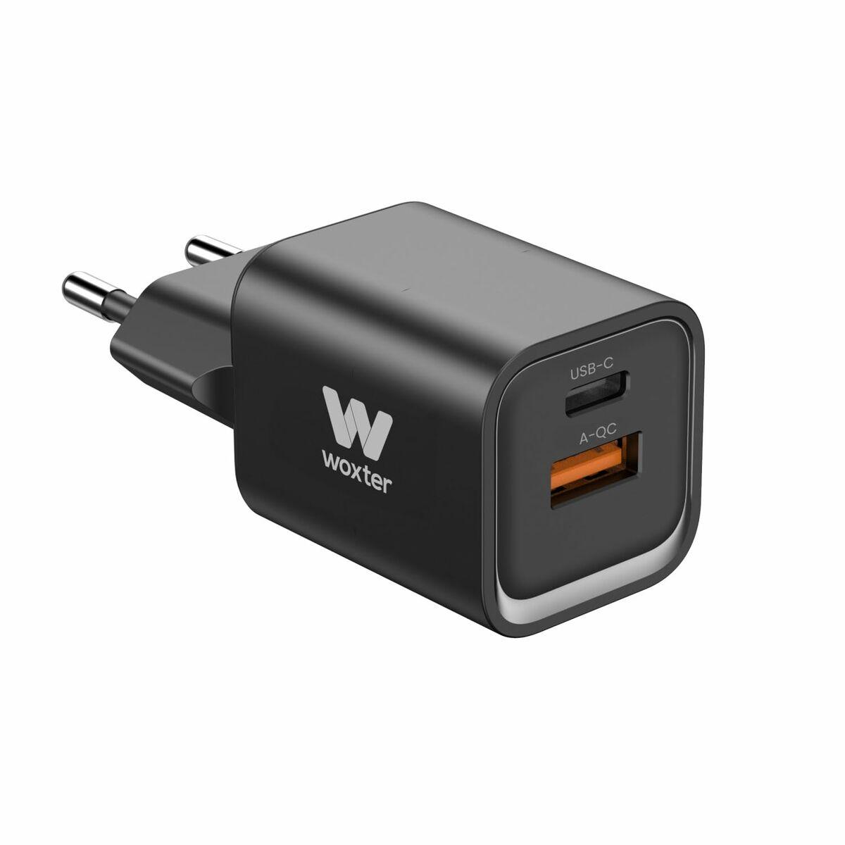 Woxter vægoplader med PD + QC, EU-stik, USB/USB-C
