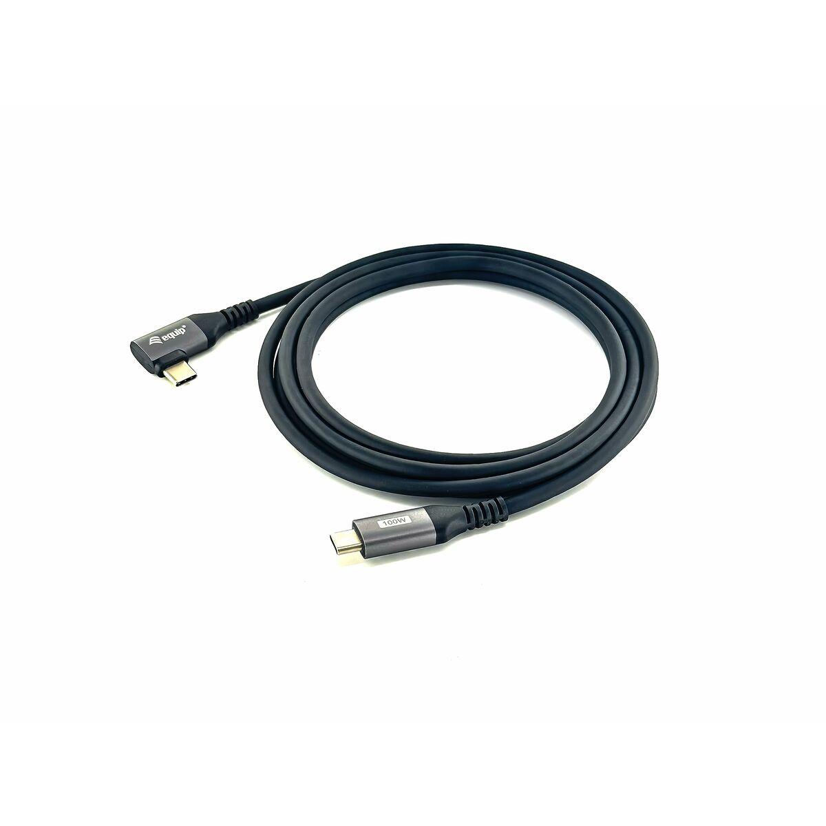 Equip USB-C-kabel 2 m - Sort, USB 2.0, han-til-han