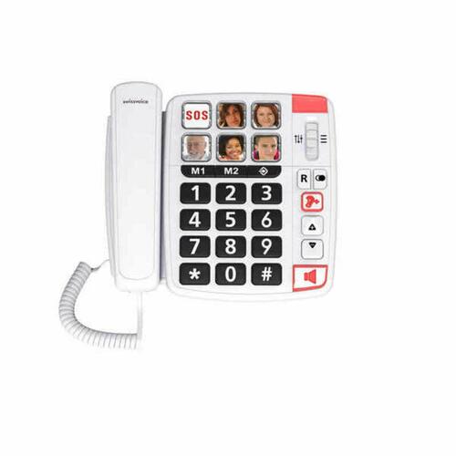 Fastnettelefon til ældre Swiss Voice XTRA 1110 Hvid
