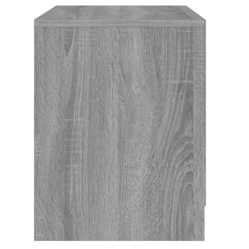 Sengeborde 2 stk. 45x34,5x44,5 cm konstrueret træ grå sonoma-eg