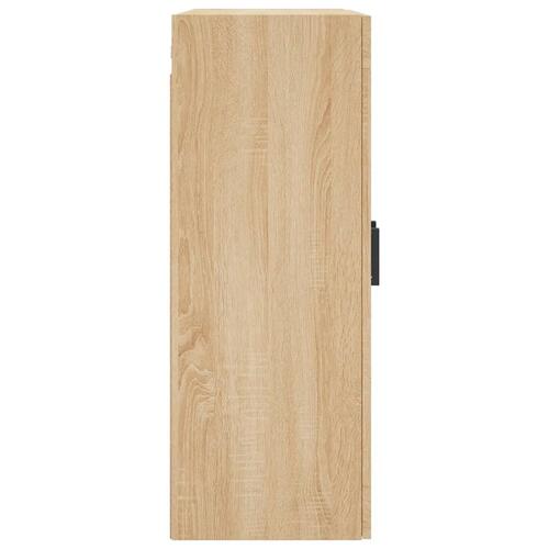 Væghængt skab 69,5x34x90 cm konstrueret træ sonoma-eg