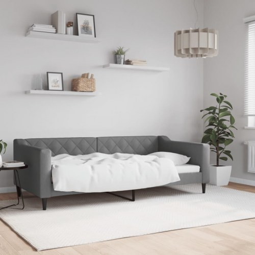Daybed 90×190 cm i stof - mørkegrå sovesofa