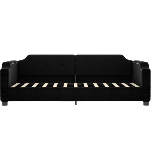 Daybed 90x190 cm i stof - sort sovesofa til stue og soveværelse