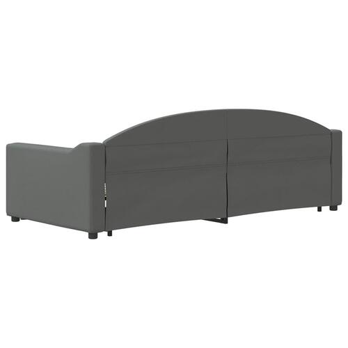 Daybed med udtræk 90x200 cm stof mørkegrå