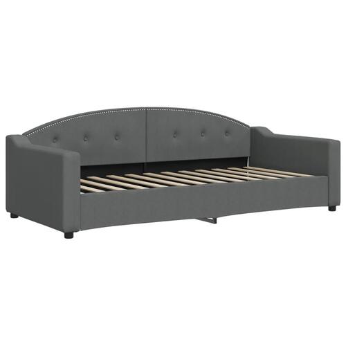 Daybed med udtræk 90x200 cm stof mørkegrå