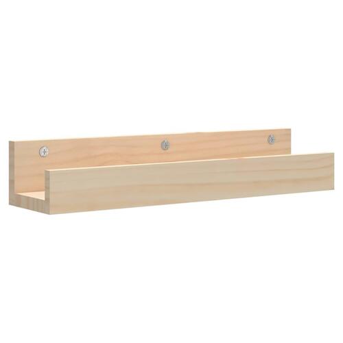 Væghylder 2 stk. 50x12x9 cm massivt fyrretræ