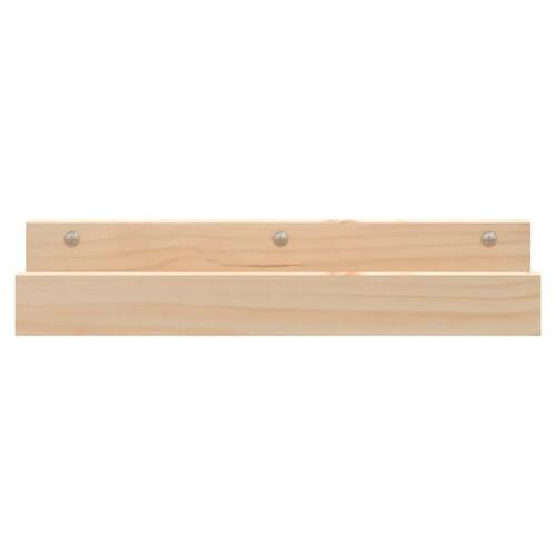 Væghylder 2 stk. 50x12x9 cm massivt fyrretræ