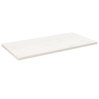 Bordplade 100x60x2,5 cm rektangulær massivt fyrretræ hvid