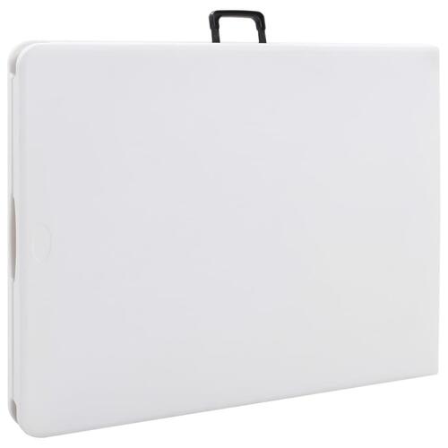 Foldbart havebord 180 x 75 x 74 cm HDPE hvid