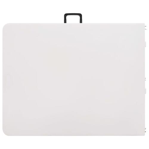Foldbart havebord 180 x 75 x 74 cm HDPE hvid