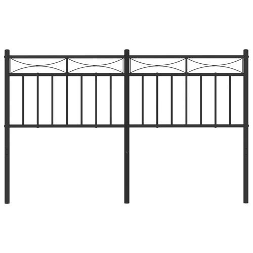 Sengegavl 140 cm metal sort