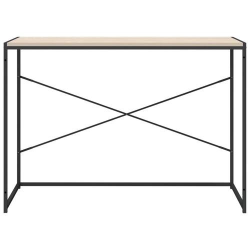 Computerbord 110x60x70 cm konstrueret træ sort og egetræsfarvet