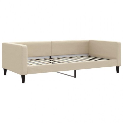 Daybed 100×200 cm i stof - cremefarvet sengeramme/sofa