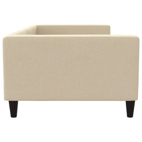 Daybed 100×200 cm i stof - cremefarvet sengeramme/sofa