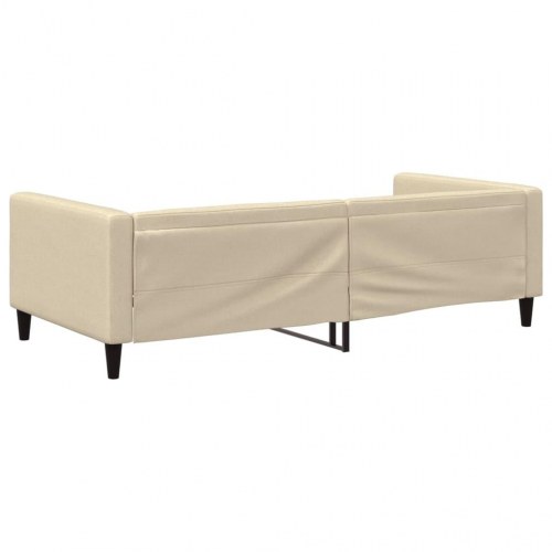 Daybed 100×200 cm i stof - cremefarvet sengeramme/sofa
