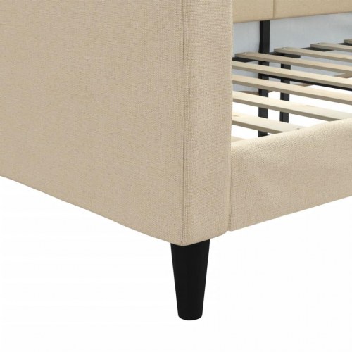 Daybed 100×200 cm i stof - cremefarvet sengeramme/sofa