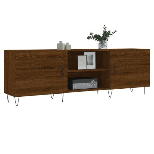 Tv-bord 150x30x50 cm konstrueret træ brun egetræsfarve