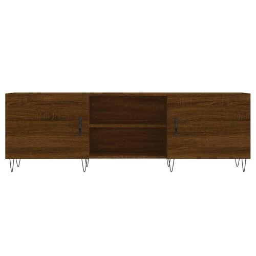 Tv-bord 150x30x50 cm konstrueret træ brun egetræsfarve