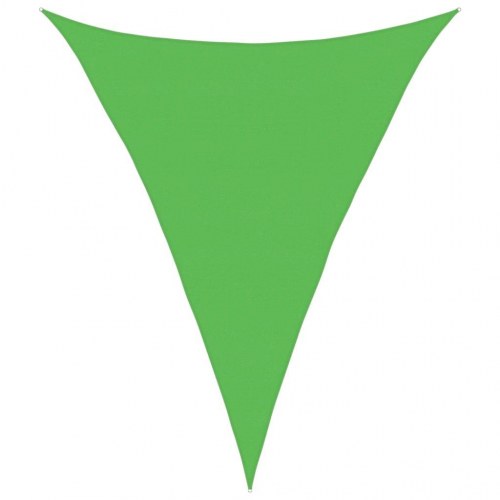 Solsejl trekant 5×7×7 m - 160 g/m² HDPE, lysegrøn